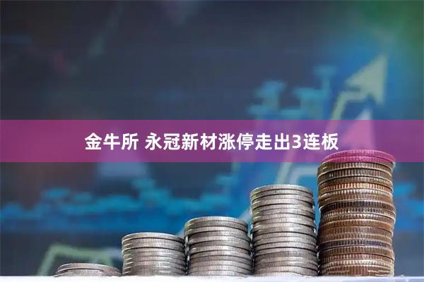金牛所 永冠新材涨停走出3连板