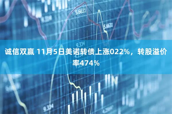 诚信双赢 11月5日美诺转债上涨022%，转股溢价率474%